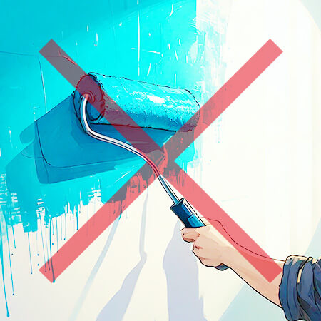 ペイント禁止のイメージイラスト