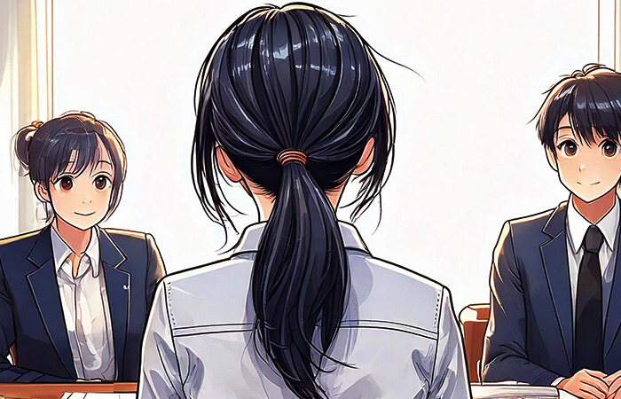 就職活動をしているイメージイラスト